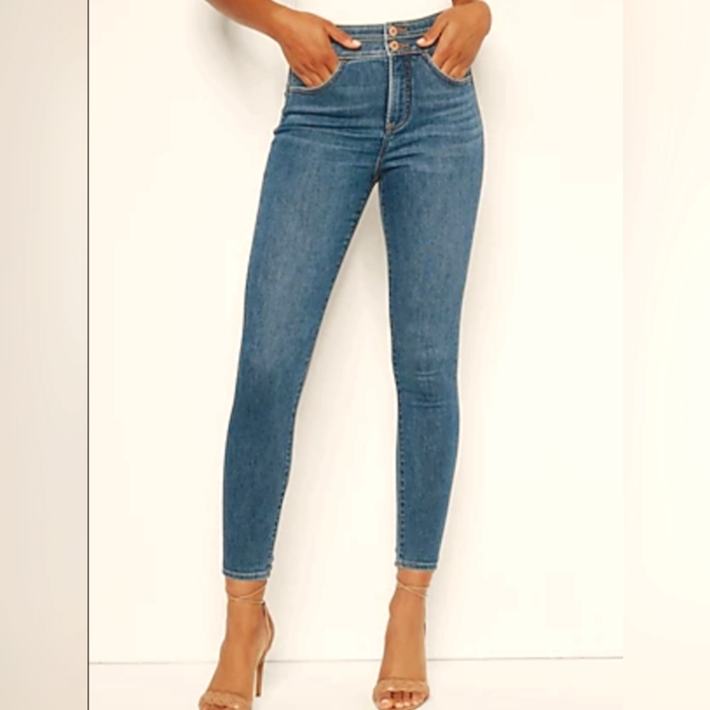 Express - Denim Perfect Cropped Legging High Rise sz. 2P EUC